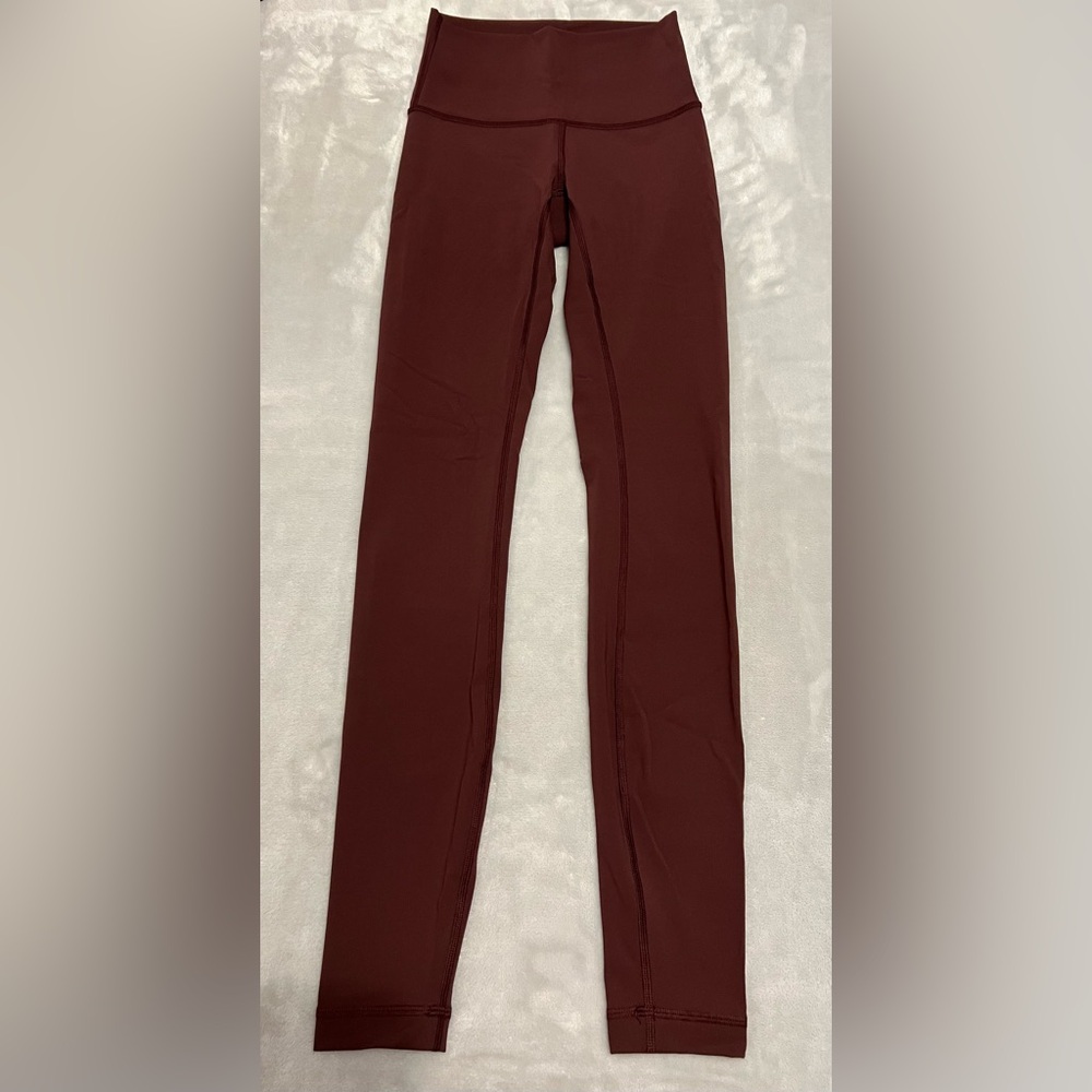 Lululemon Athletica Maroon Wunder Under 28’’ Leggings